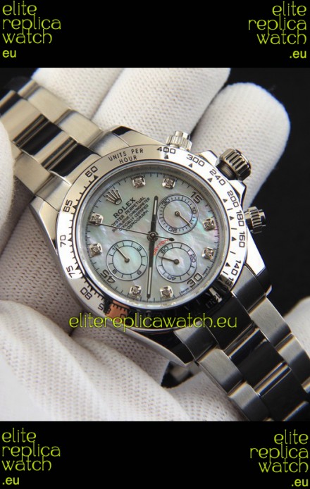 Rolex Daytona Japanese Movement Replica Watch in Mother of Pearl Dial 