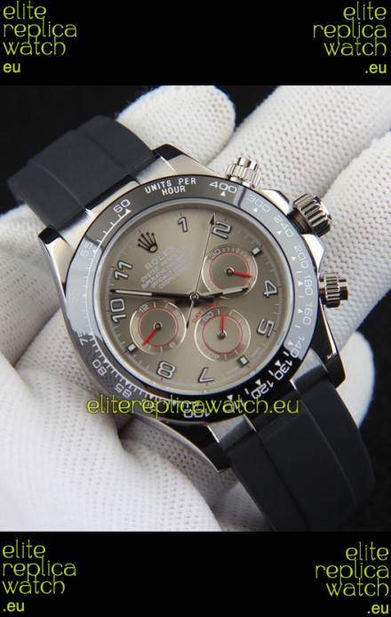 Rolex Daytona Japanese Movement Steel Casing Replica Watch in Grey Dial