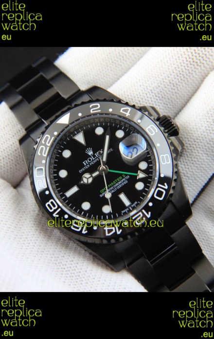 Rolex GMT Masters II Japanese Movement Replica Watch in PVD Casing 