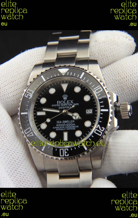 Rolex Sea Dweller Japanese Movement Replica Watch Black Dial 44MM