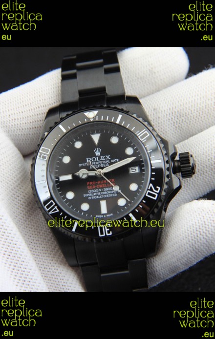 Rolex Sea Dweller Japanese Movement Replica Watch Black Dial 44MM