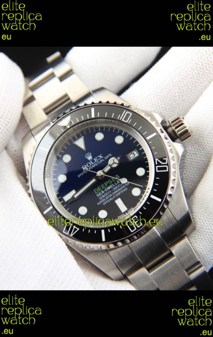 Rolex Sea Dweller Japanese Movement Replica Watch Black/Blue Dial 44MM