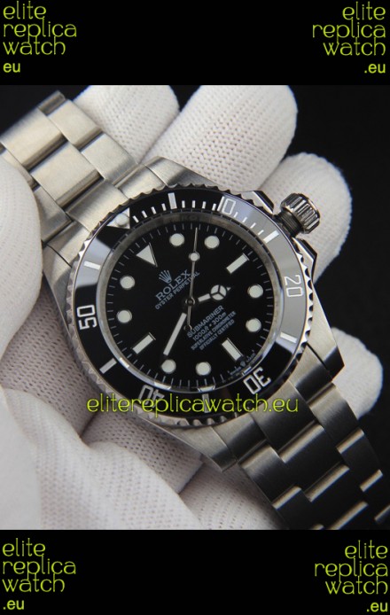 Rolex Submariner No-Date Japanese Replica Watch 904L Steel Black Dial