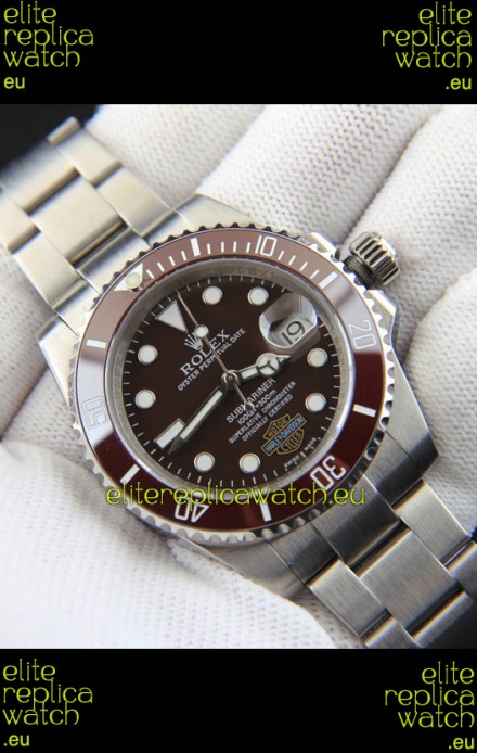 Rolex Submariner Harley-Davidson Japanese Replica Watch 904L Steel Brown Dial Watch 