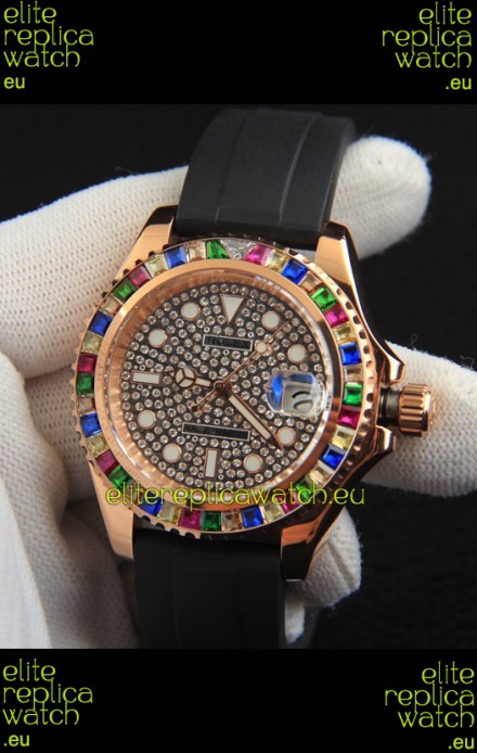 Rolex Yachtmaster Everrose Gold Japanese Replica Watch - 40MM