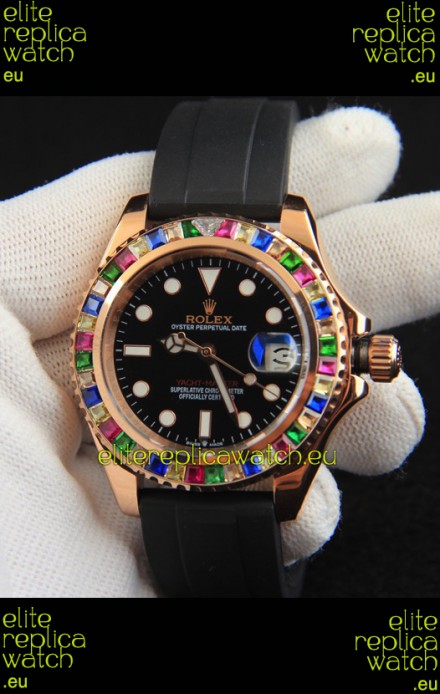 Rolex Yachtmaster Everrose Gold Japanese Replica Watch - 40MM