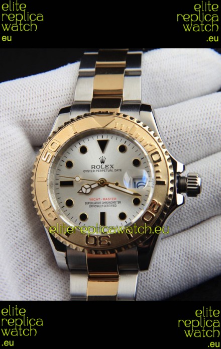Rolex Yachtmaster Japanese Movement Watch in Two Tone Gold Casing - Steel dial 37MM