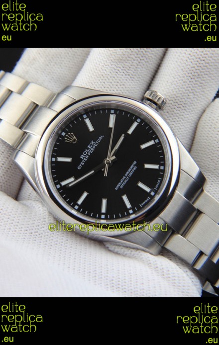 Rolex Oyster Perpetual Japanese Movement Replica Watch 39MM - Black Dial