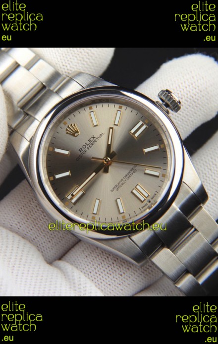 Rolex Oyster Perpetual Japanese Movement Replica Watch 41MM - Grey Dial