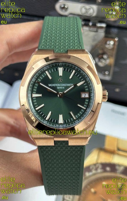 Vacheron Constantin Super Clone Overseas Edition Rose Gold Casing Rubber Strap