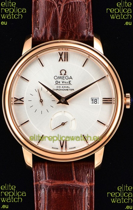 Omega Co-Axial Prestige Power Reserve Swiss Pink Gold Watch 