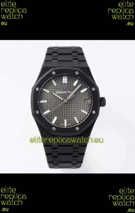 Audemars Piguet Royal Oak PVD Coated Swiss Replica Watch 3120 Swiss Movement - Grey Dial 