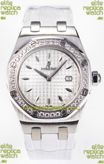 Audemars Piguet Royal Oak 33MM 904L Steel Quartz White Dial Swiss Replica Watch