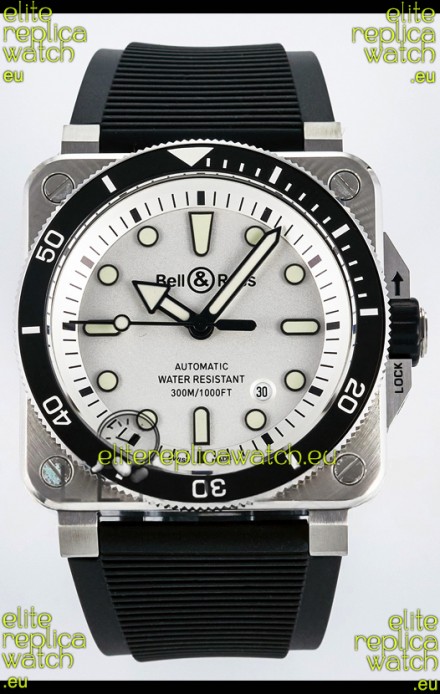 Bell & Ross BR03-92 Diver Stainless Steel - White Dial Swiss Replica Watch 1:1 Mirror Replica