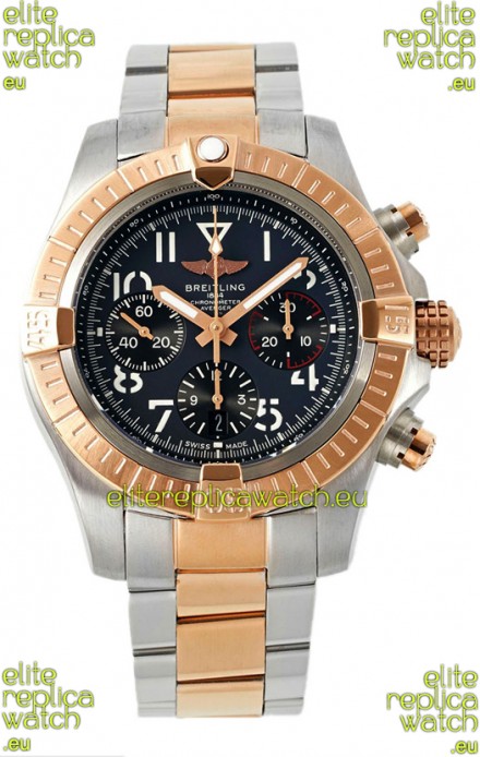 Breitling Avenger B01 Chronograph 45 Two Tone Rose Gold 1:1 Mirror Swiss Replica Watch 