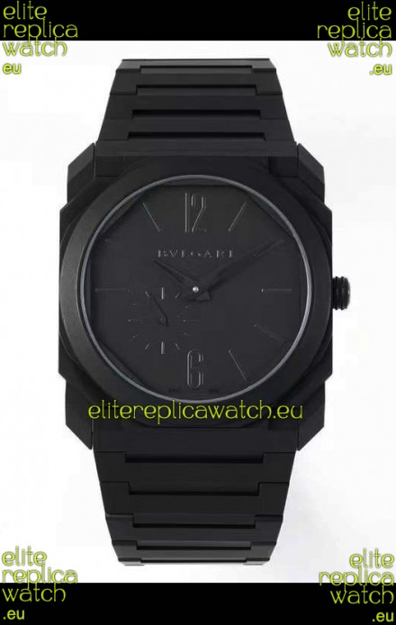 Bvlgari Octo Finissmo Edition 1:1 Mirror Replica Sandblasted DLC Coated Casing