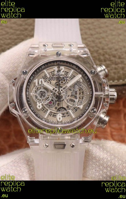 Hublot Big Bang Unico Clear Plexiglass Casing 1:1 Mirror Edition Swiss Replica Watch 