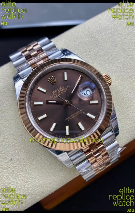 Rolex Datejust 126331 41MM ETA 3235 Swiss 1:1 Mirror Replica Watch in Rose Gold 904L Steel - 1:1 Mirror