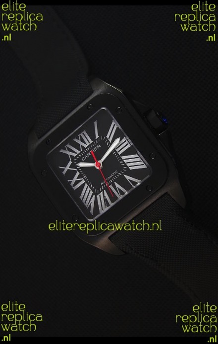 Cartier Santos DLC Swiss Replica Watch 38.5MM
