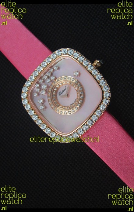 Chopard Happy Diamonds 38MM Pink Strap in Pink Dial