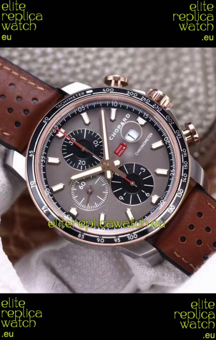 Chopard Classic Racing Chronograph 1:1 Mirror Replica Watch in Steel Casing - Grey Dial 