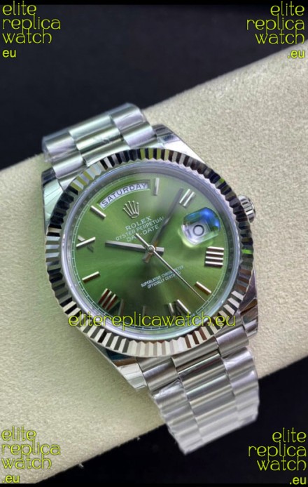 Rolex Day Date Presidential M228239-0033 904L Steel 40MM - Olive Green Dial 1:1 Mirror Quality Watch