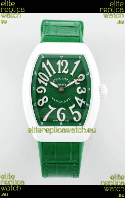 Franck Muller Vanguard Yachting V32 Ceramic Casing Green Dial/Strap Swiss Replica Watch 