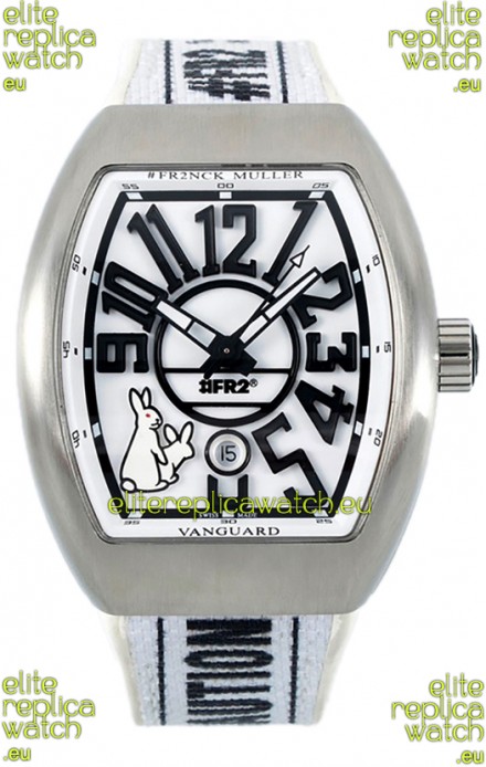 Franck Muller "Fr2nck" Vanguard Rabbit Edition Swiss Replica Watch in Steel Casing