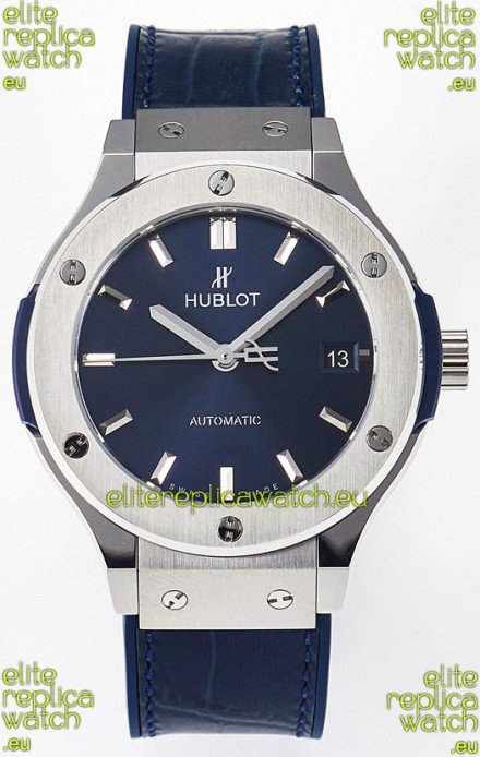Hublot Super Clone Classic Fusion Titanium 38MM 1:1 Mirror Replica Watch Blue Dial