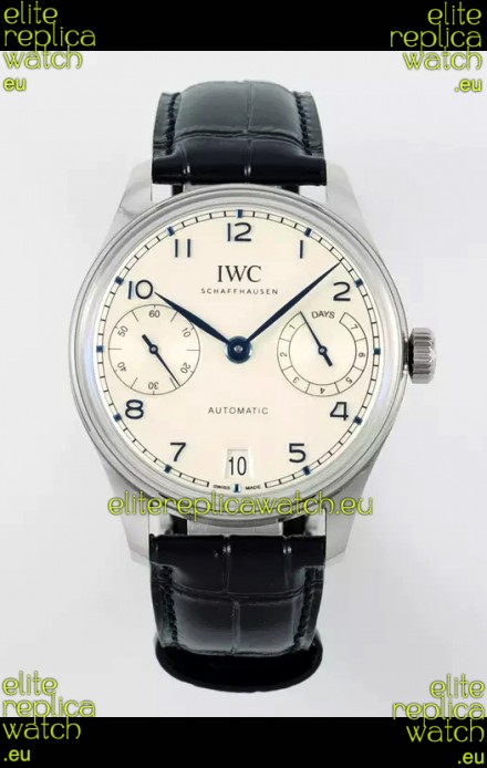 IWC Super Clone Portugieser Swiss 1:1 Mirror Replica Watch White Dial Steel Case Watch