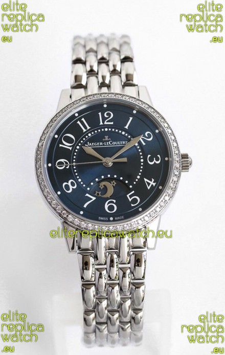 Jaeger-LeCoultre Rendez-Vous Steel Night & Day 1:1 Mirror Steel Case Blue Dial
