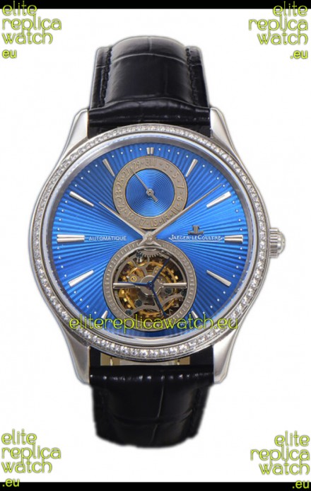Jaeger LeCoultre Master Ultra-Thin Tourbillon Blue Dial Stainless Steel Casing