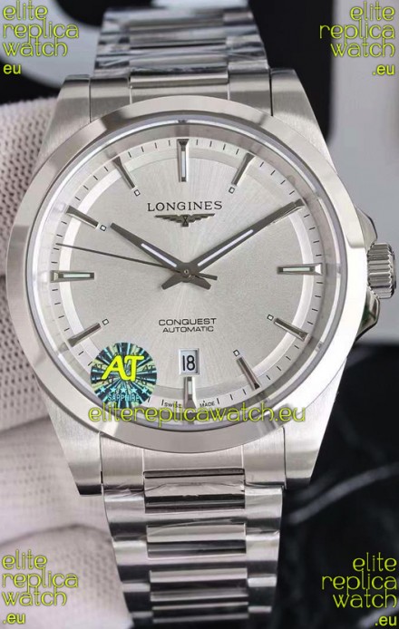 Longines Conquest Automatic Steel Dial Automatic Watch in Steel Casing