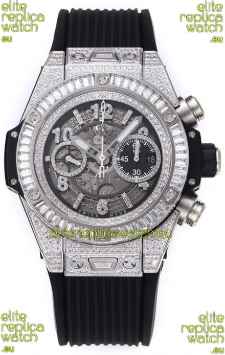 Hublot Big Bang Unico Stainless Steel Diamonds Casing 1:1 Mirror Edition Swiss Replica Watch