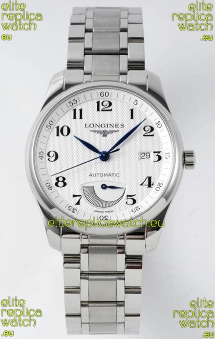 Longines Master Collection Automatic Power Reserve White Dial Swiss Replica Watch Steel Strap
