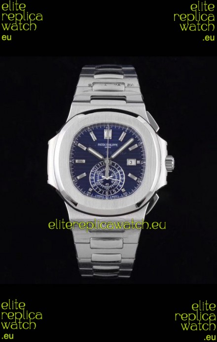 Patek Philippe Nautilus 5980/1A 904L Steel Case in Blue Dial - 1:1 Mirror Replica