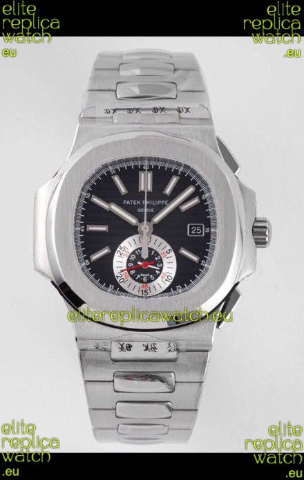 Patek Philippe Nautilus 5980/1A 904L Steel Case in Black Dial - 1:1 Mirror Replica