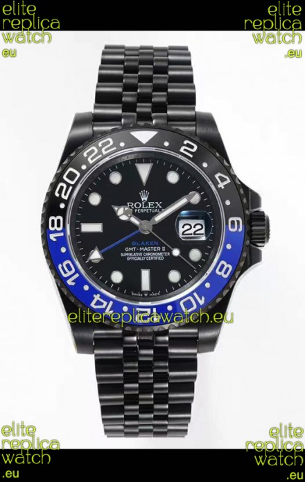 Rolex GMT Masters II REF.126710BLRO Batman BLAKEN Swiss Replica - 904L Steel in DLC Coating