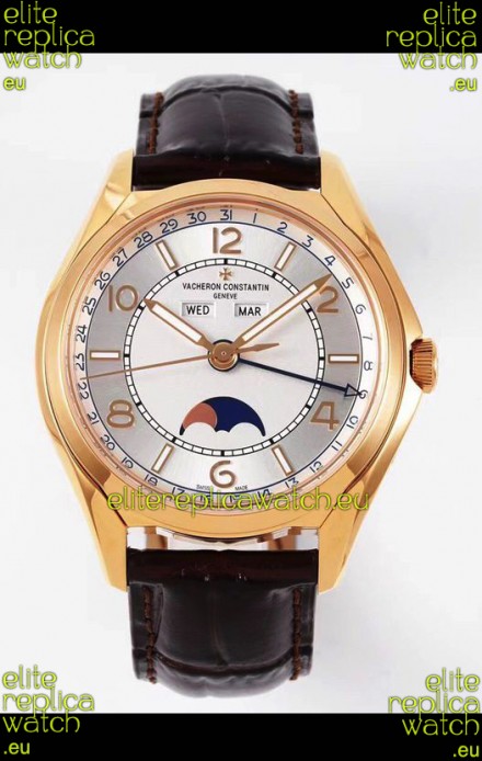Vacheron Constantin Fiftysix Edition Rose Gold Watch 904L Steel 1:1 Mriror Replica Steel Dial 