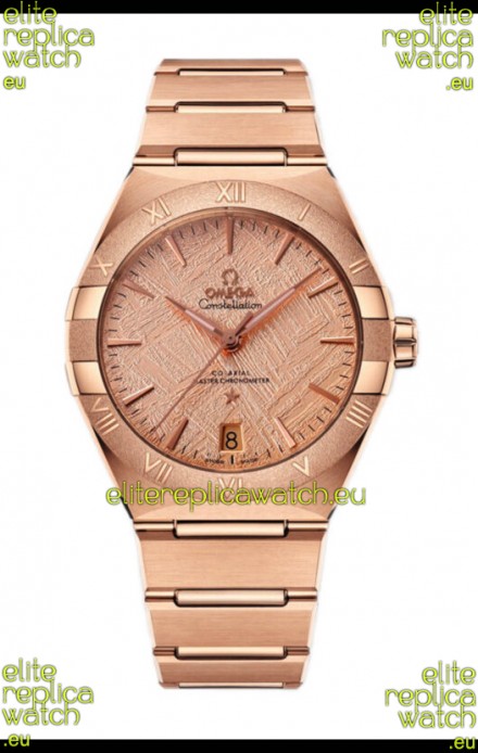 Omega Co-Axial Constellation Rose Gold Meteorite Dial 1:1 Mirror Replica 41MM