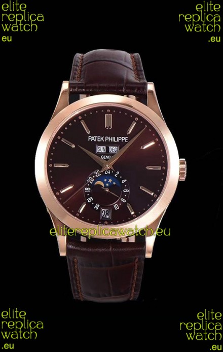 Patek Philippe Annual Calendar 5396R-012 Complications Swiss Replica Watch in Brown Dial 