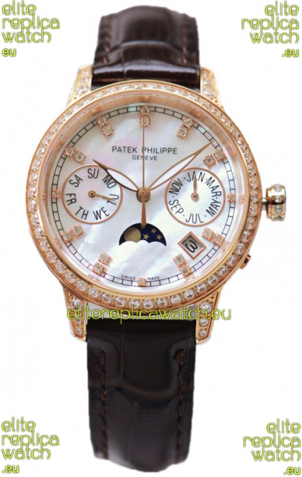 Patek Philippe Grand Complications Ladies First Perpetual Calendaer Rose Gold Swiss Replica Watch 