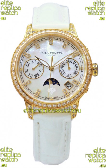 Patek Philippe Grand Complications Ladies First Perpetual Calendaer Yellow Gold Swiss Replica Watch 