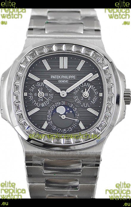 Patek Philippe Nautilus 5740 Perpetual Calendar Stainless Steel Grey Dial Swiss Replica Watch 