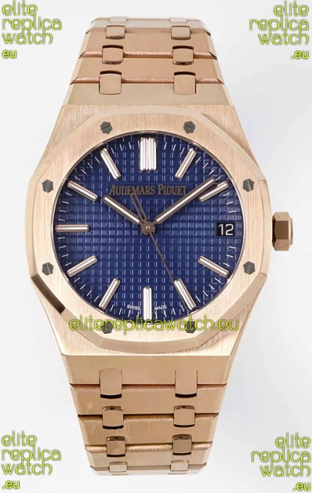 Audemars Piguet Royal Oak 15510 50th Anniversary 41MM Blue Dial Rose Gold 41MM 1:1 Mirror Replica