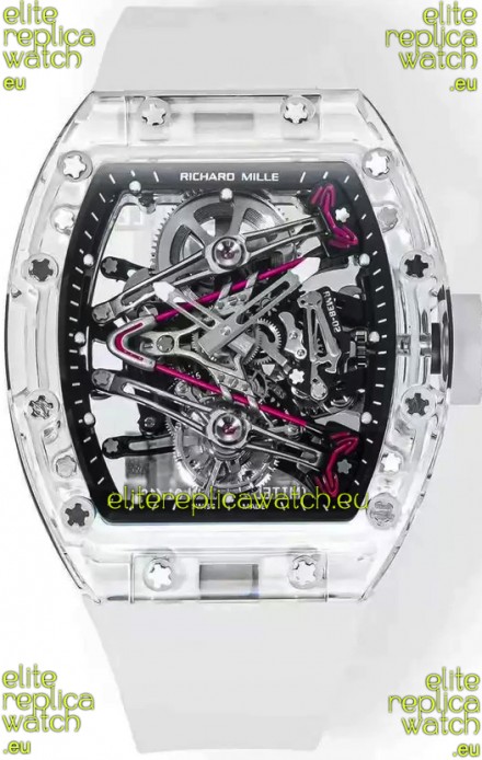 Richard Mille RM38-02 Sapphires Bubba Watson Translucent Rubber Tourbillon Movement 1:1 Mirror Replica