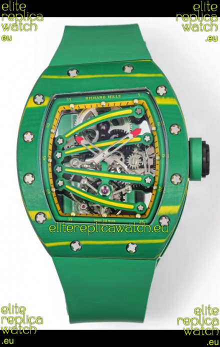 Richard Mille Super Clone RM59-01 Green Carbon NTPT Case Swiss Replica Watch