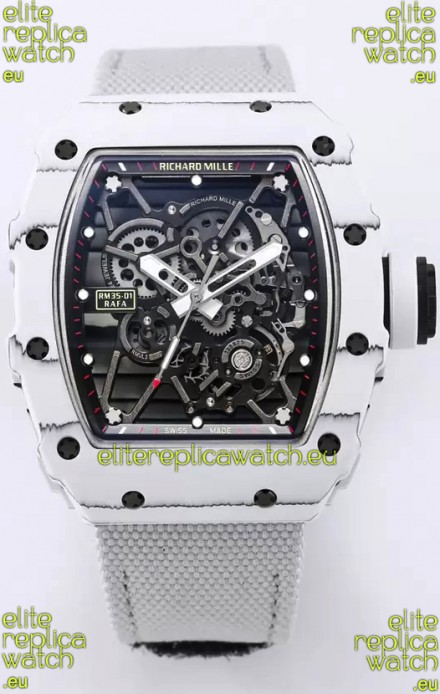 Richard Mille RM35-01 Rafael Nadal Carbon Fiber Casing with Genuine Tourbillon Super Clone Watch