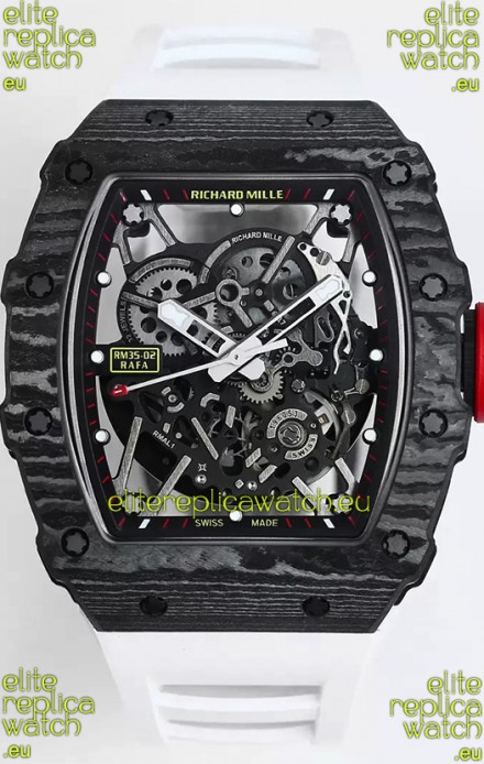 Richard Mille RM35-02 Rafael Nadal Carbon Fiber Casing with Genuine Tourbillon Super Clone Watch