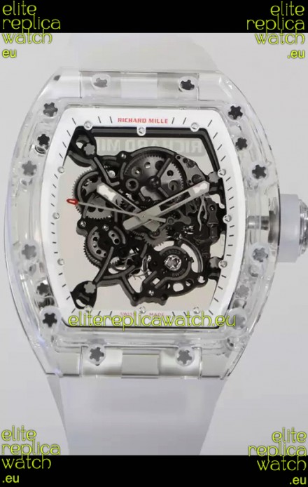 Richard Mille RM055 Transparent Sapphires Casing with Genuine Tourbillon Super Clone Watch